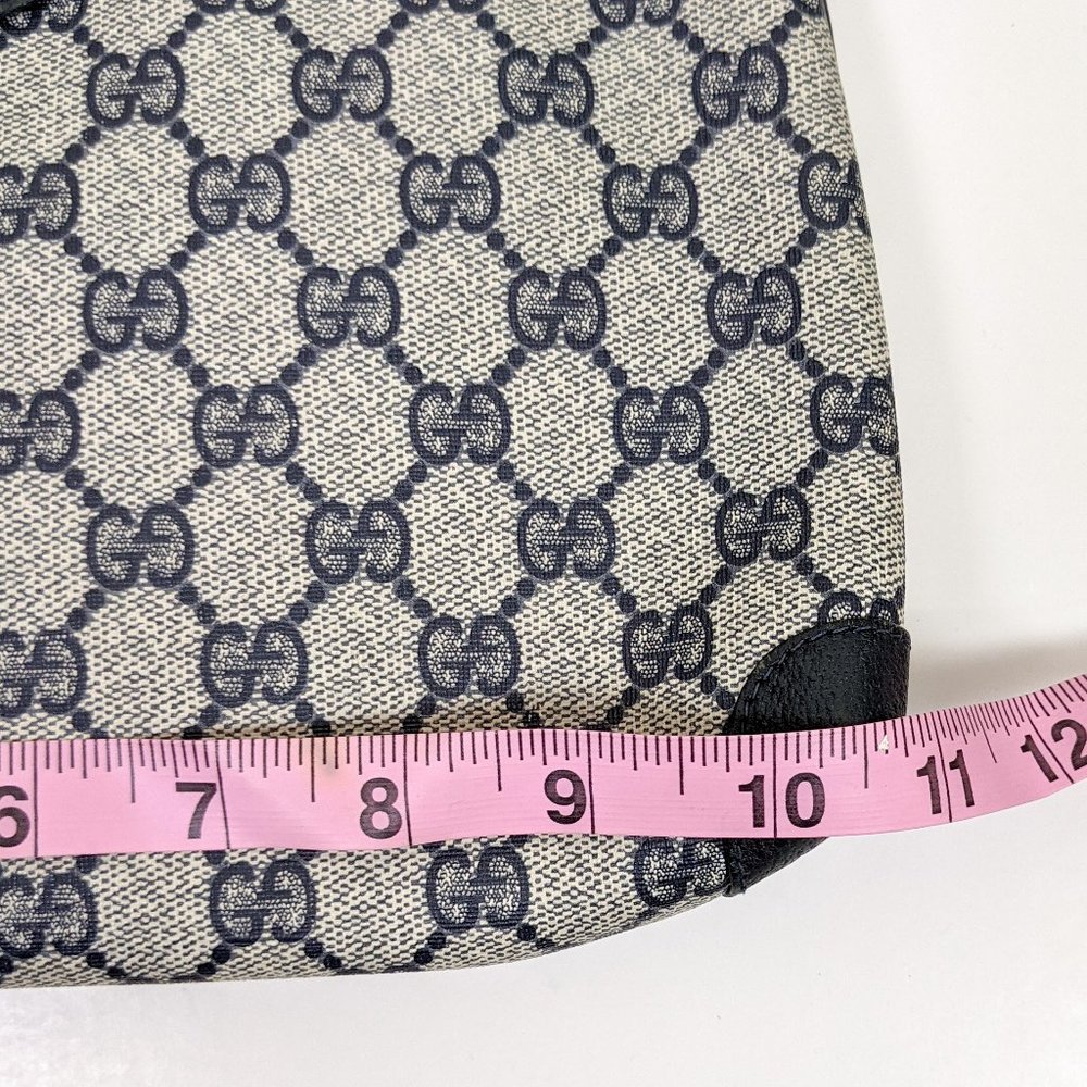 Vintage Gucci Logo Crossbody Bag Blue Small - Picture 11 of 16
